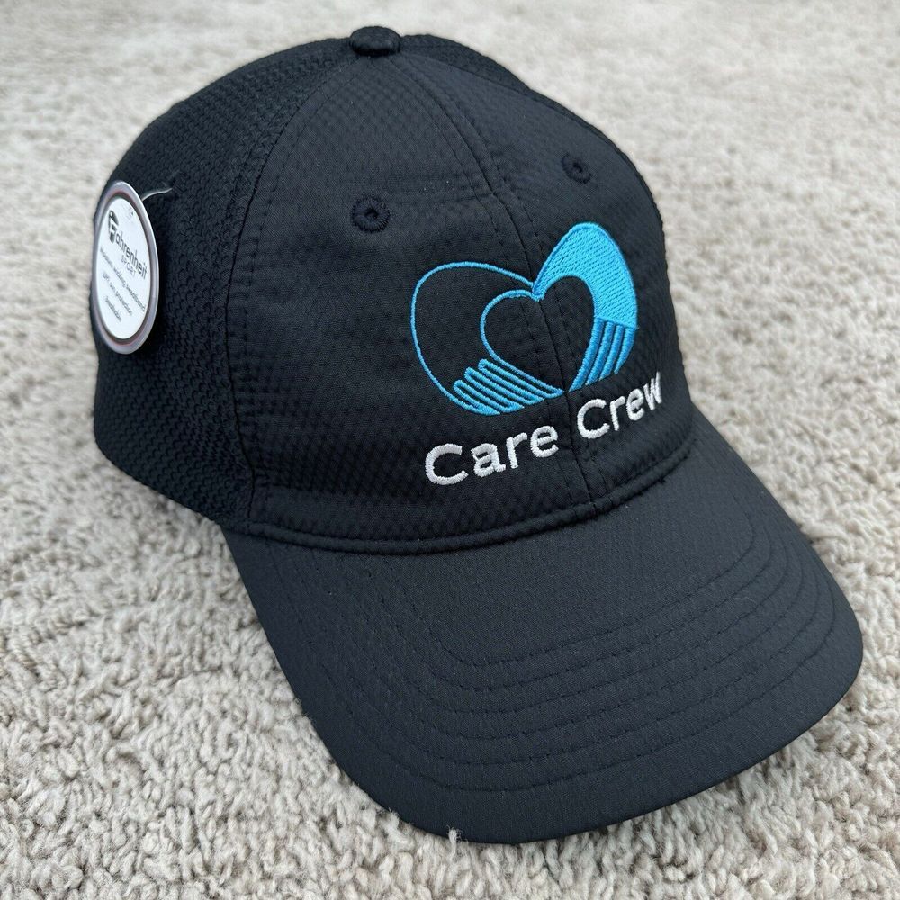 Care Crew Hat‎ Fahrenheit Sport Black Adjustable Blue Logo Alzheimers Walk Cap